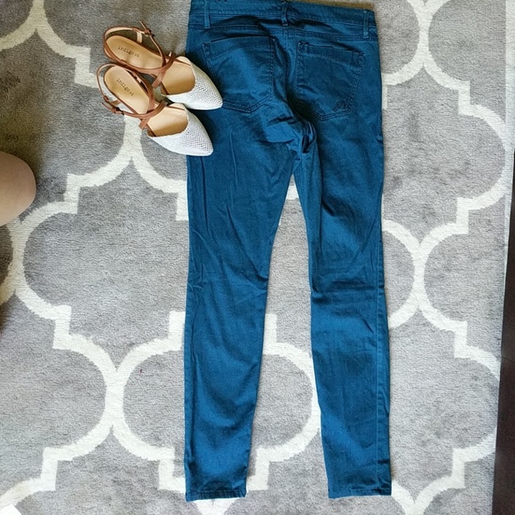 Express Teal Jean Leggings sz 6 - Picture 3 of 3